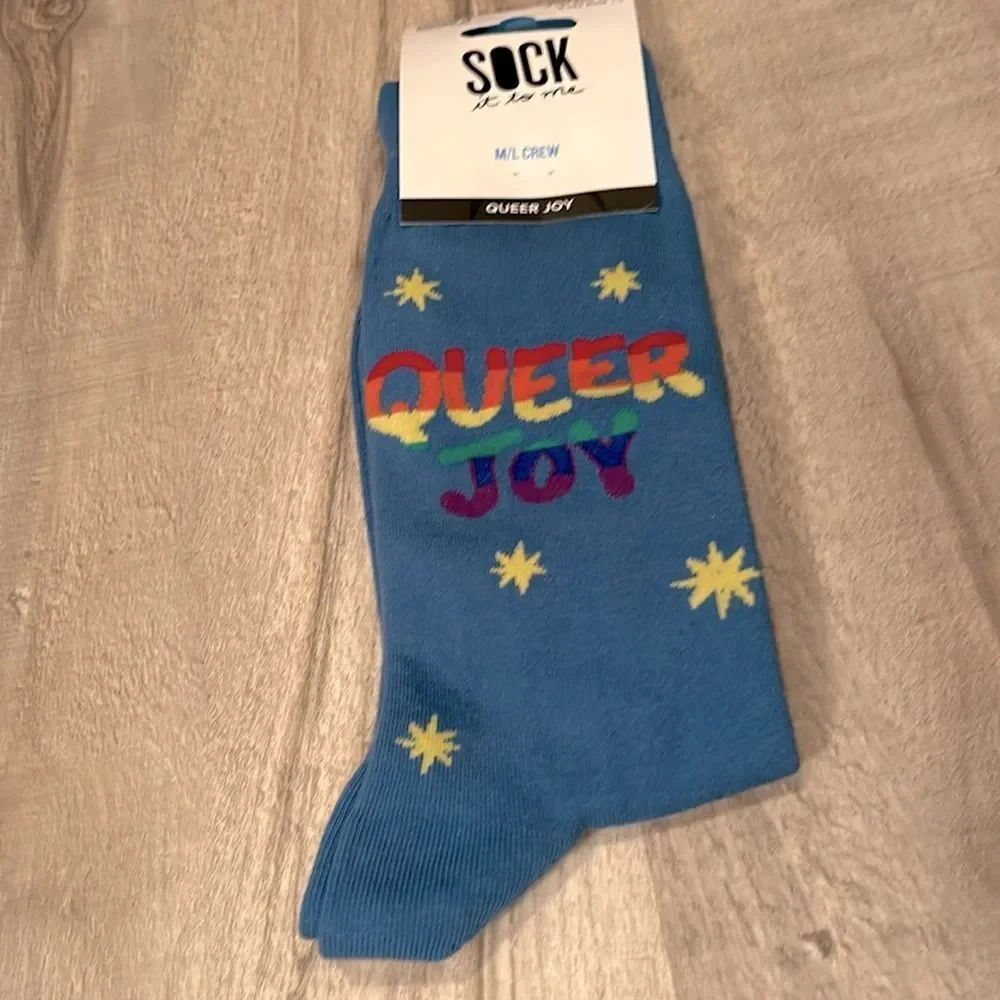 NWT Sock It To Me Queer Joy crew socks - Picture 4 of 7